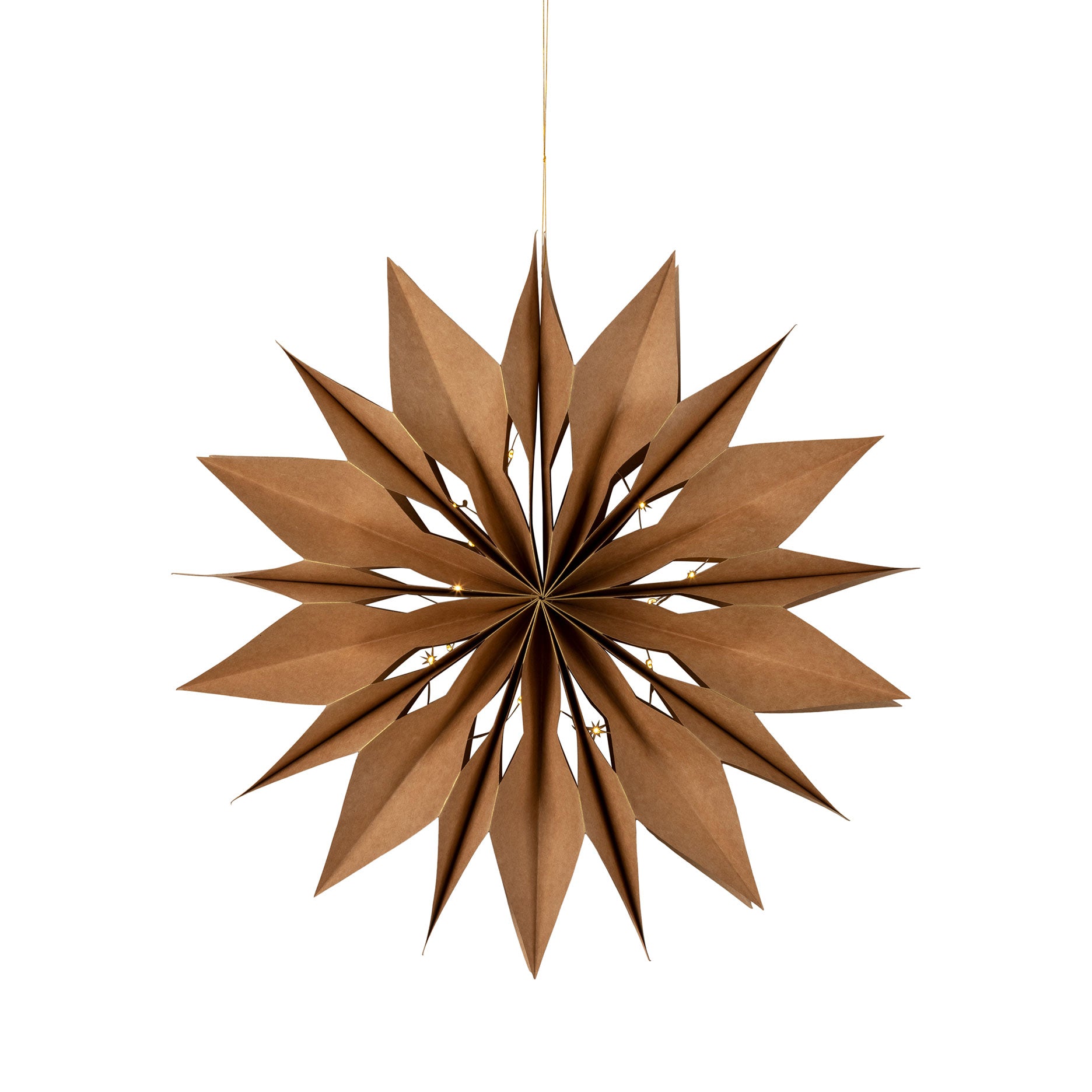 Papirstjerne med lys